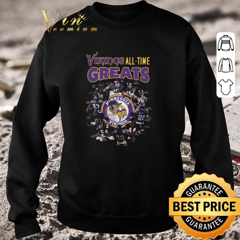 Funny Logo Minnesota Vikings all-time greats player all signature shirt 6 Funny Logo Minnesota Vikings all-time greats player all signature shirt