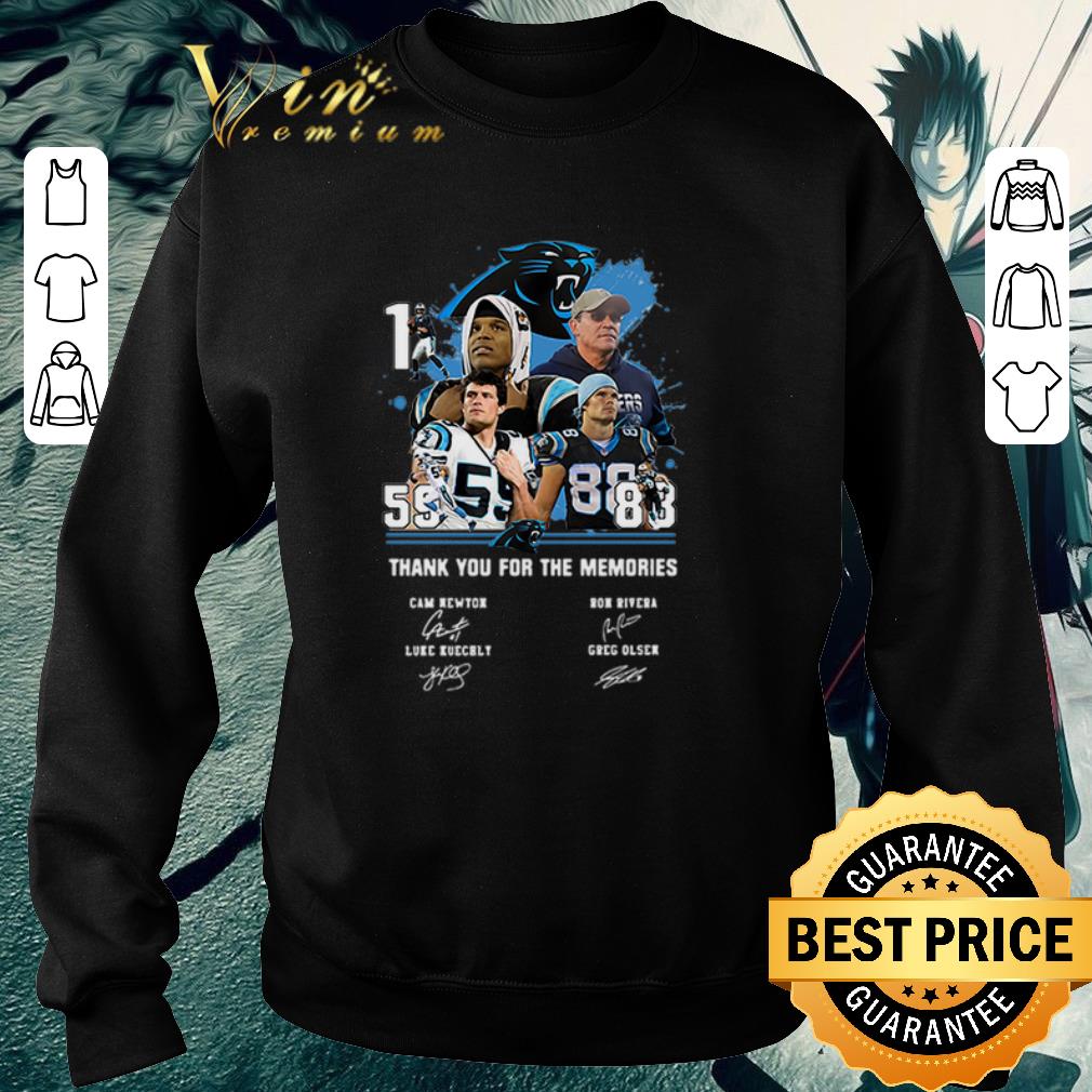 Hot Carolina Panthers thank you for the memories signatures shirt 6 Hot Carolina Panthers thank you for the memories signatures shirt