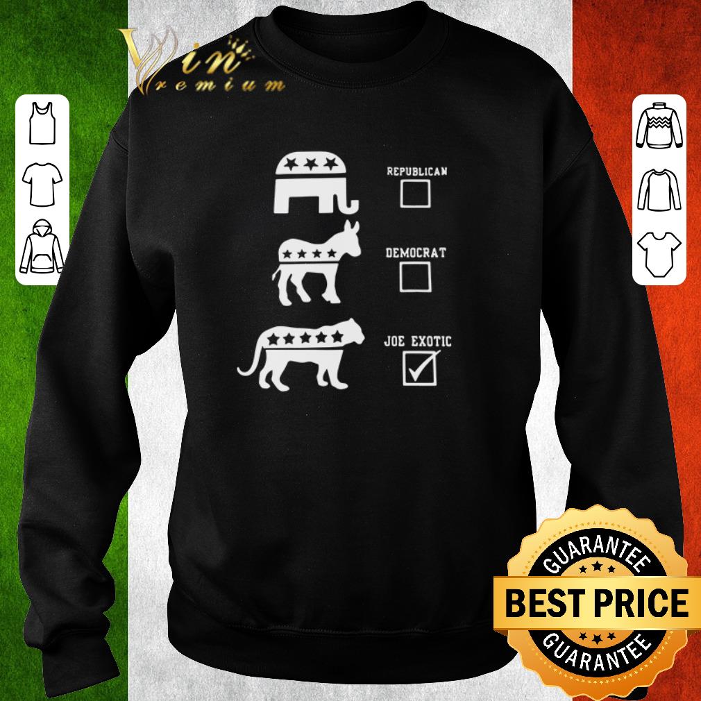 Official Republican Elephant Democrat donkey Joe Exotic Tiger shirt 6 Official Republican Elephant Democrat donkey Joe Exotic Tiger shirt