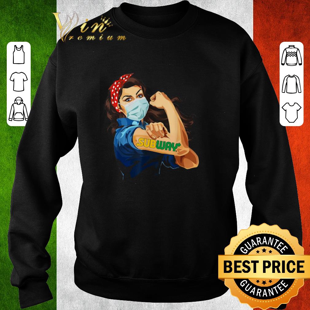 Official Strong Woman mask tattoo Subway Covid-19 shirt 6 Official Strong Woman mask tattoo Subway Covid-19 shirt