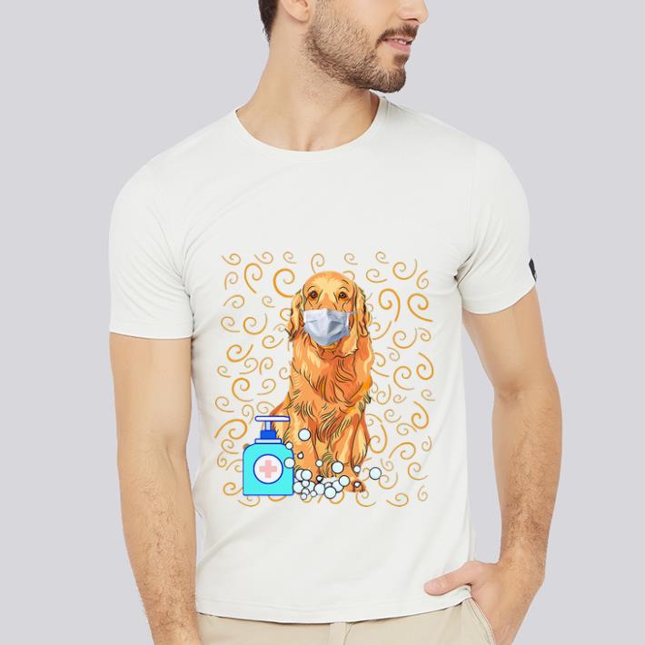 Pretty Golden Retriever Mask Handwashing Survived Coronavirus shirt