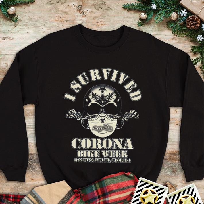 Pretty Skull I Survived Corona Bike Week Daytona Beach Florida shirt