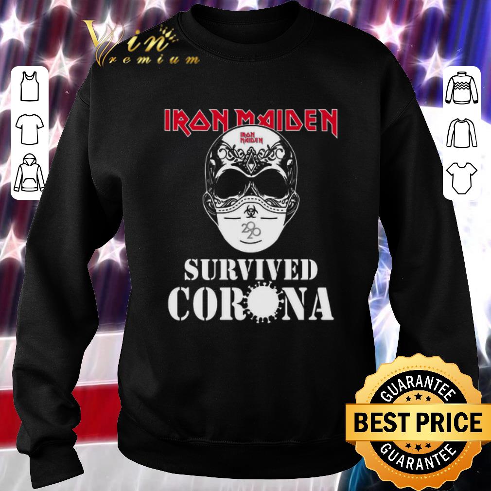 Pretty Skull Iron Maiden Mask Survived Coronavirus shirt