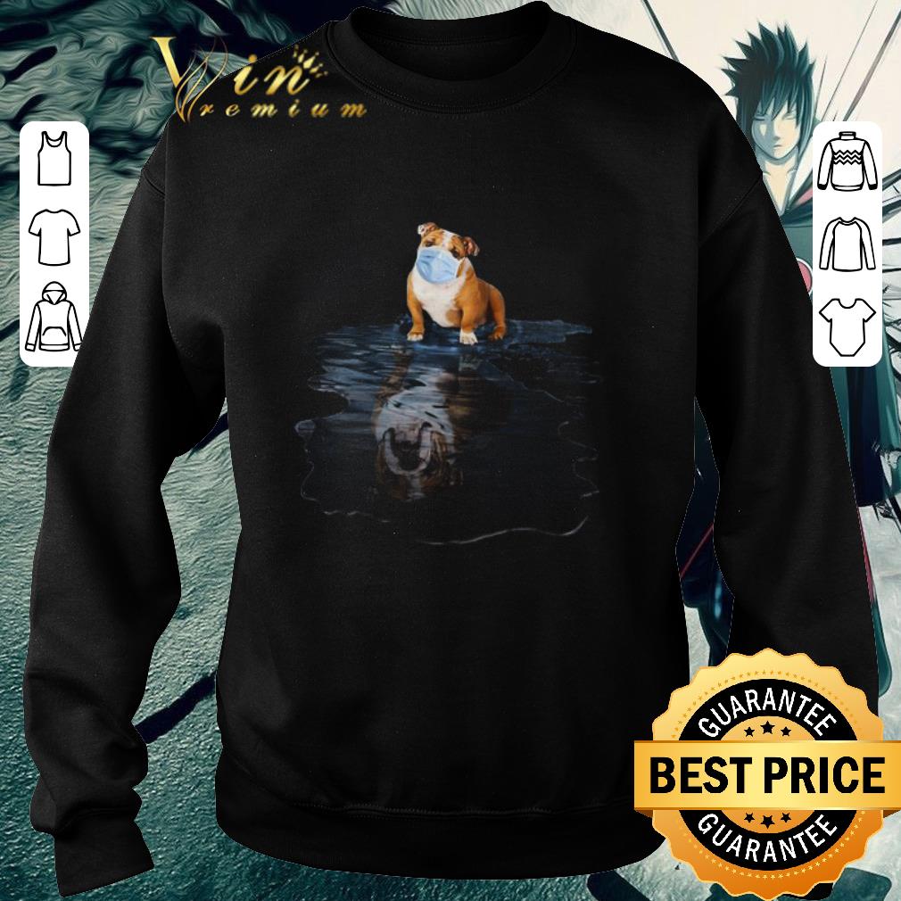 Top Pug mask reflection water mirror shirt