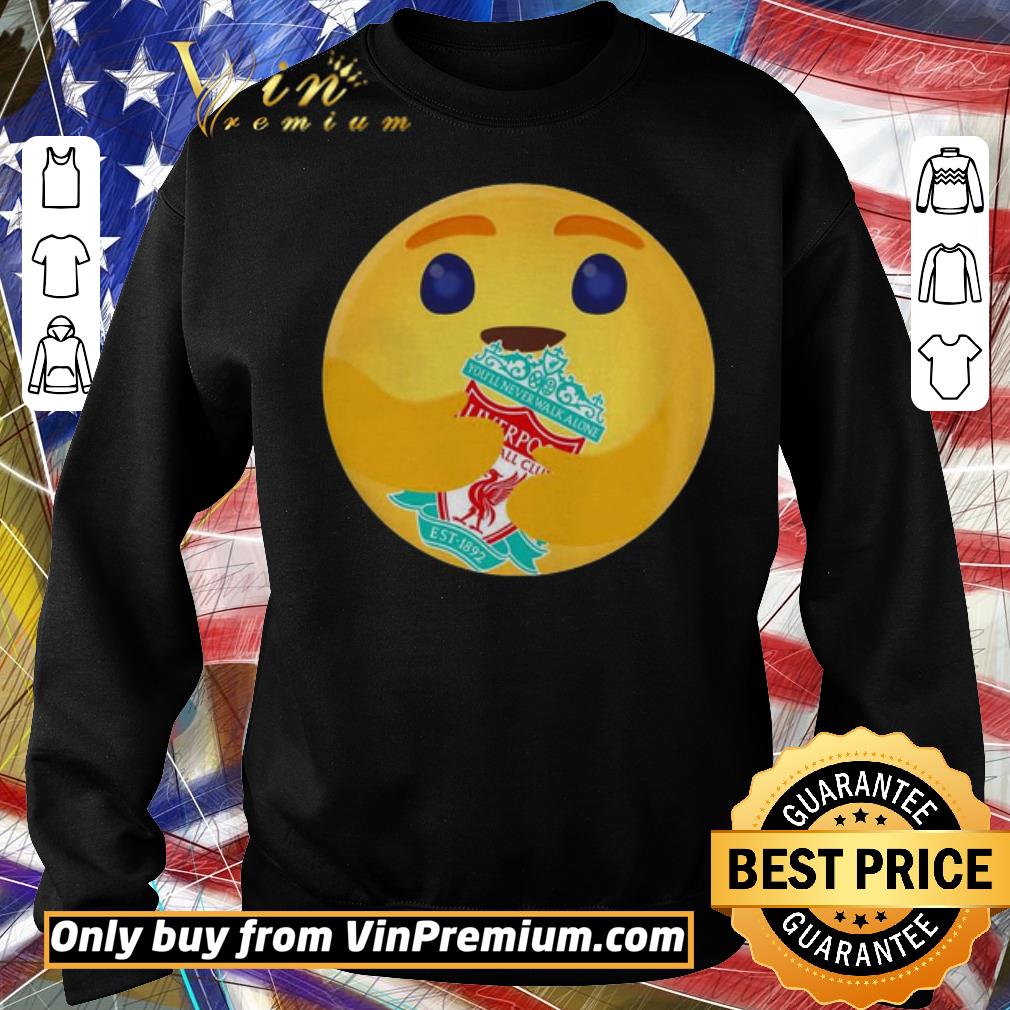 Awesome Facebook care emoji hug Liverpool FC shirt