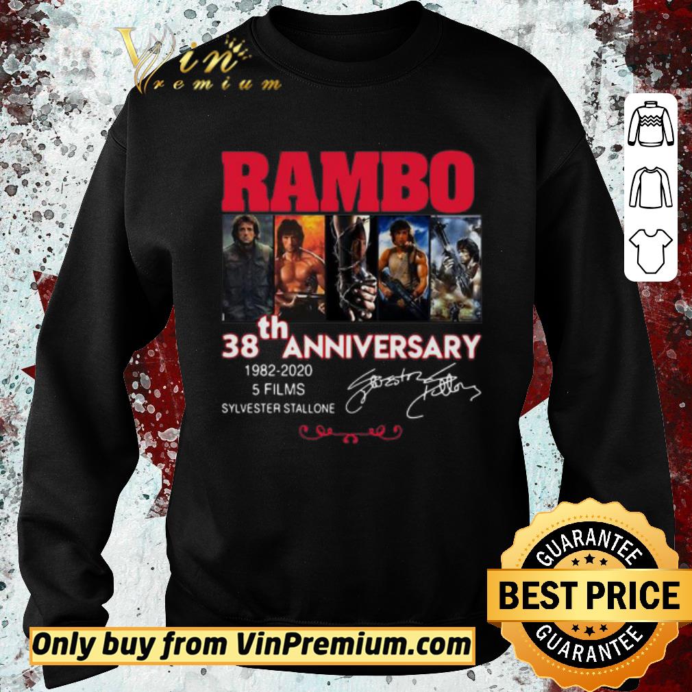 Awesome Rambo 38th Anniversary 1982 2020 5 Films Sylvester Stallone Signature shirt