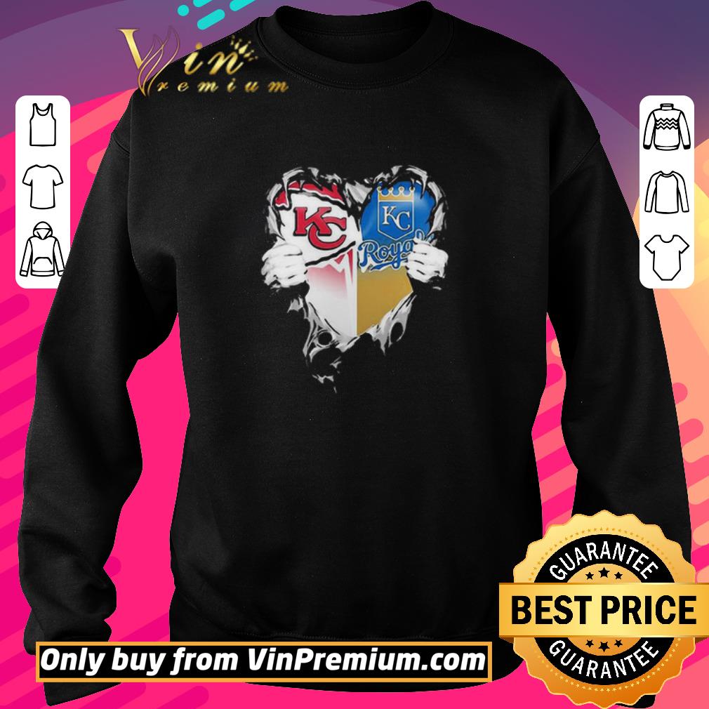 Awesome Inside Me Kansas City Chiefs And Kansas City Royals Logo shirt