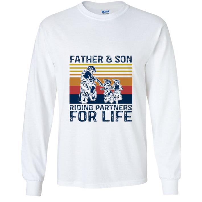 Official Vintage Father & Son Riding Partners For Life Father's Day shirt