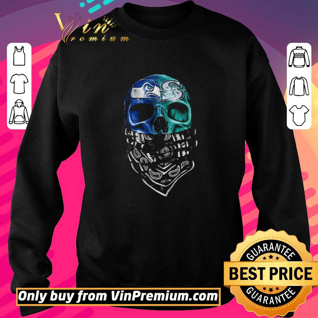 Hot Skull Seattle Seahawks And Seattle Mariners Logo shirt 6 Hot Skull Seattle Seahawks And Seattle Mariners Logo shirt