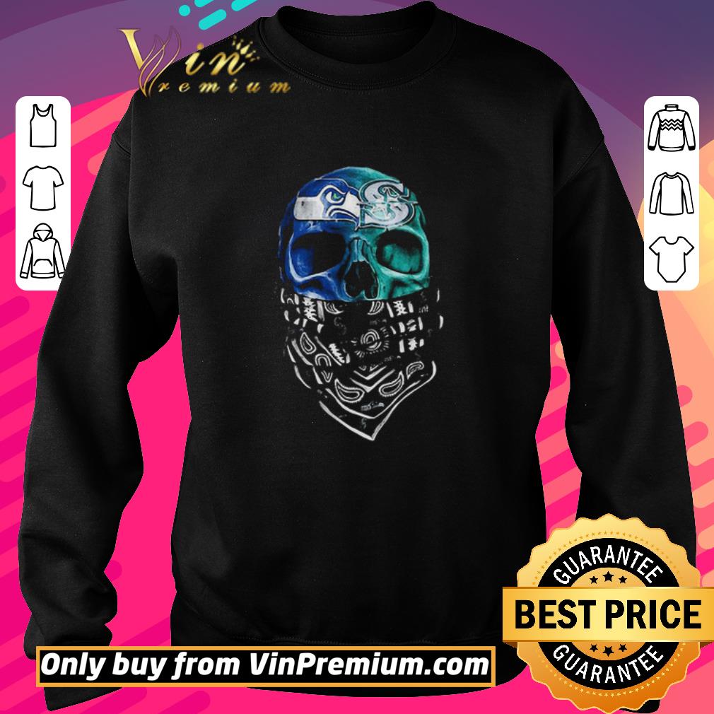 Hot Skull Seattle Seahawks And Seattle Mariners Logo shirt