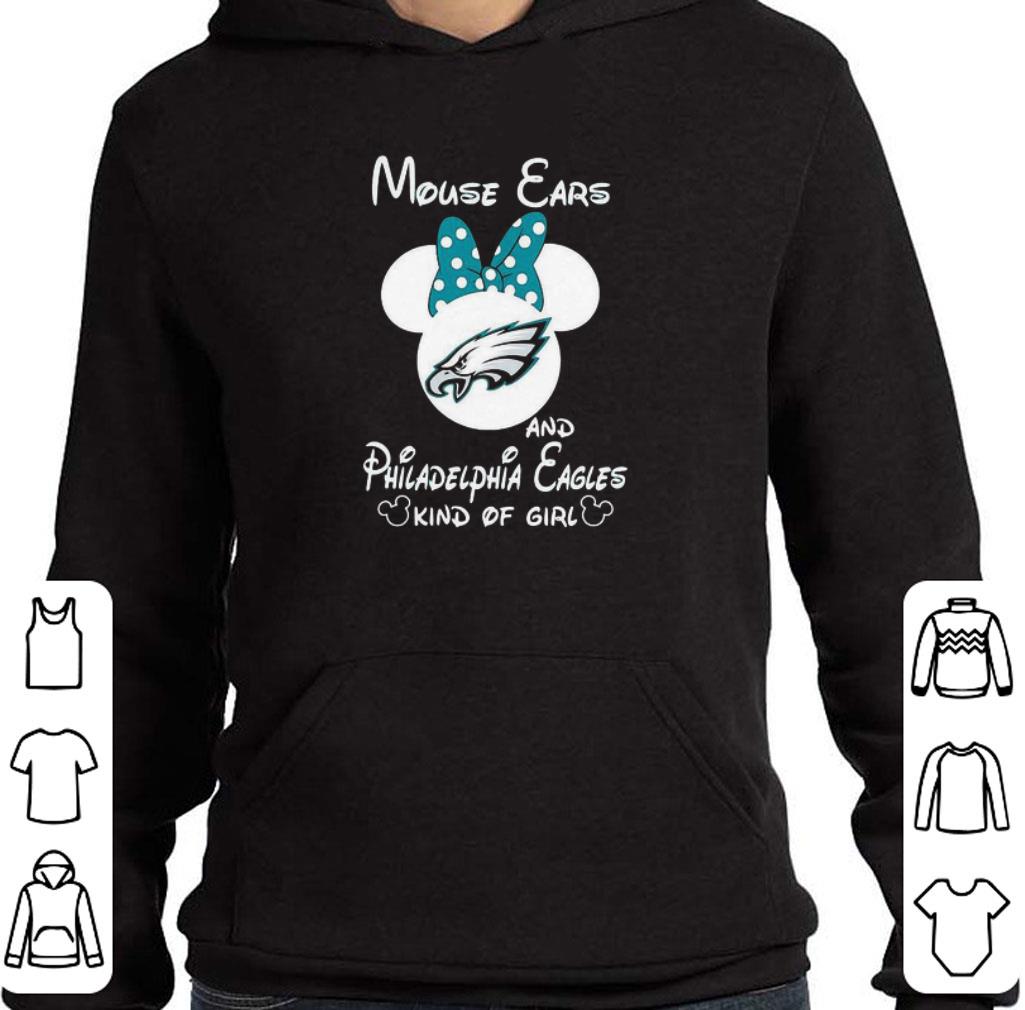 Hot Minnie Mouse Ears and Philadelphia Eagles kind of girl shirt