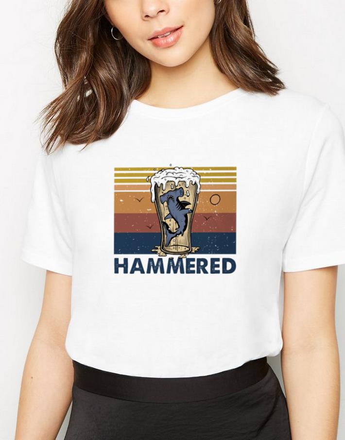Official Vintage Glass Beer Shark Hammered shirt