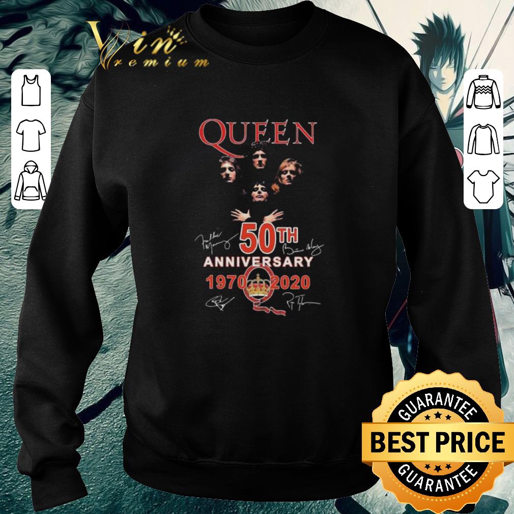 Funny Queen 50th anniversary 1970-2020 signatures shirt
