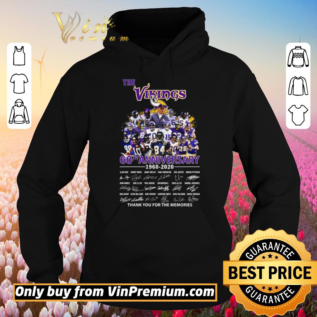 Hot The Vikings 60th Anniversary 1960 2020 Thank You For The Memories shirt 6 Hot The Vikings 60th Anniversary 1960 2020 Thank You For The Memories shirt