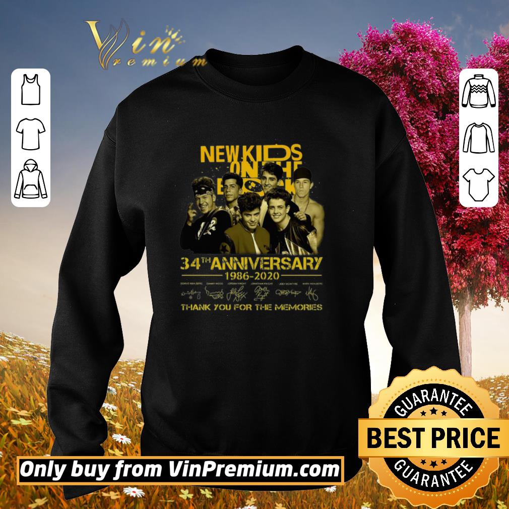 Awesome New Kids On The Block 34th Anniversary 1986 2020 Thank You For The Memories Signatures shirt 6 Awesome New Kids On The Block 34th Anniversary 1986 2020 Thank You For The Memories Signatures shirt