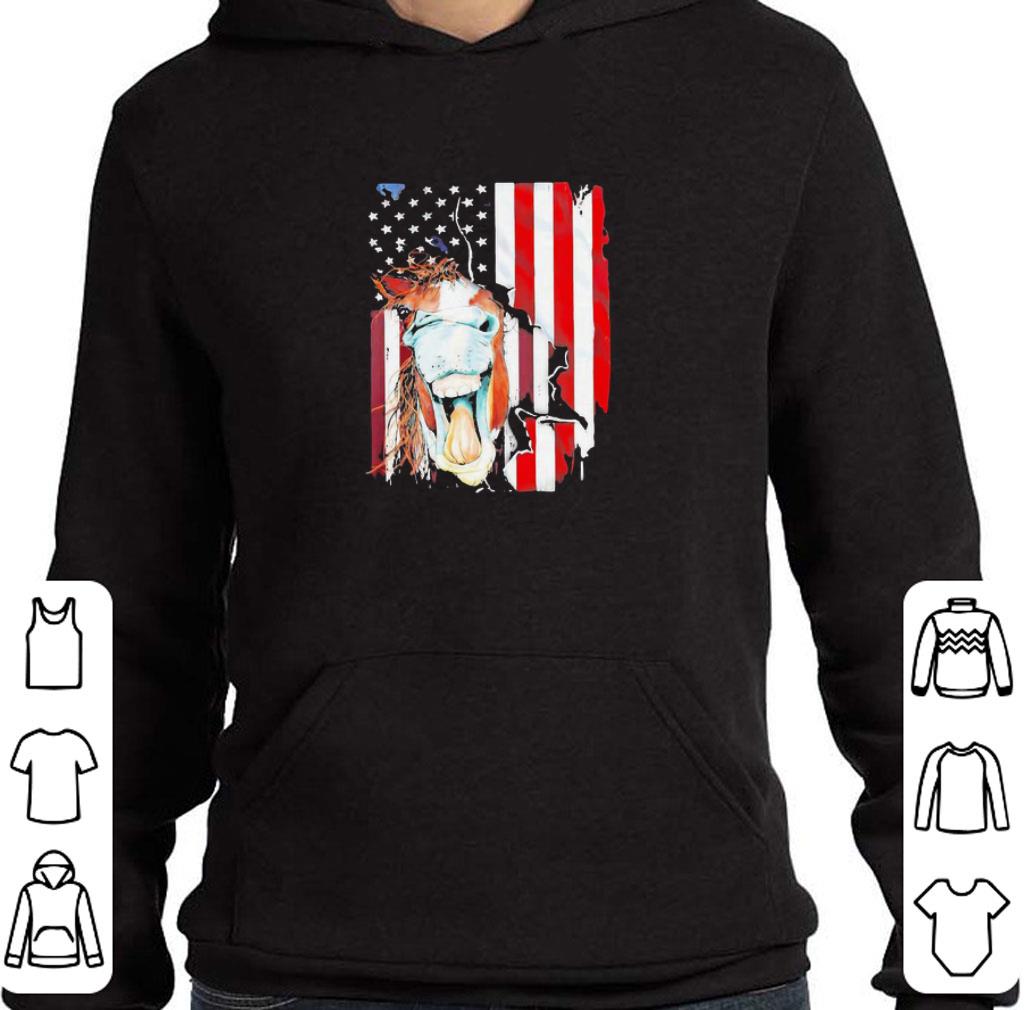 Original Horse American Flag 4th Of July Independence Day shirt