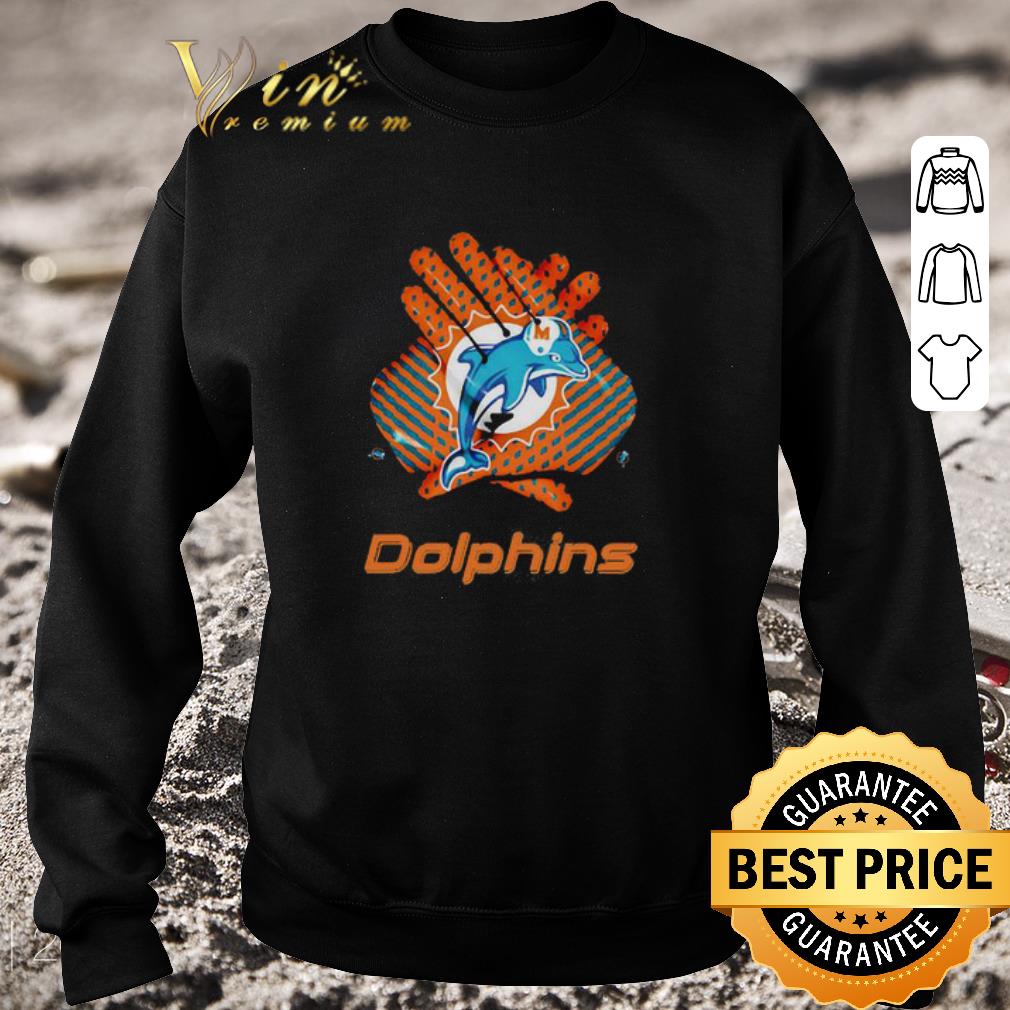 Awesome Miami Dolphin Logo Gloves Langarm shirt