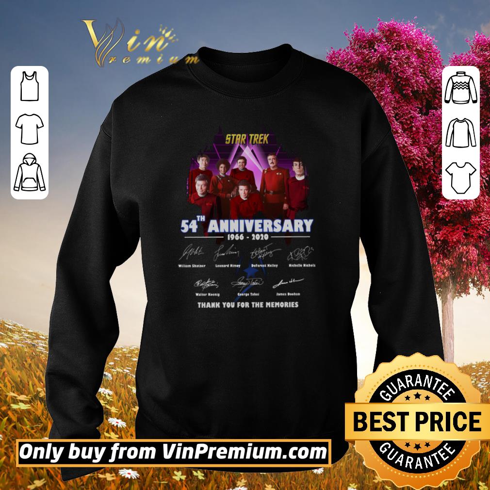 Original Star Trek 54th Anniversary 1966 2020 Signature Thank You For The Memories shirt