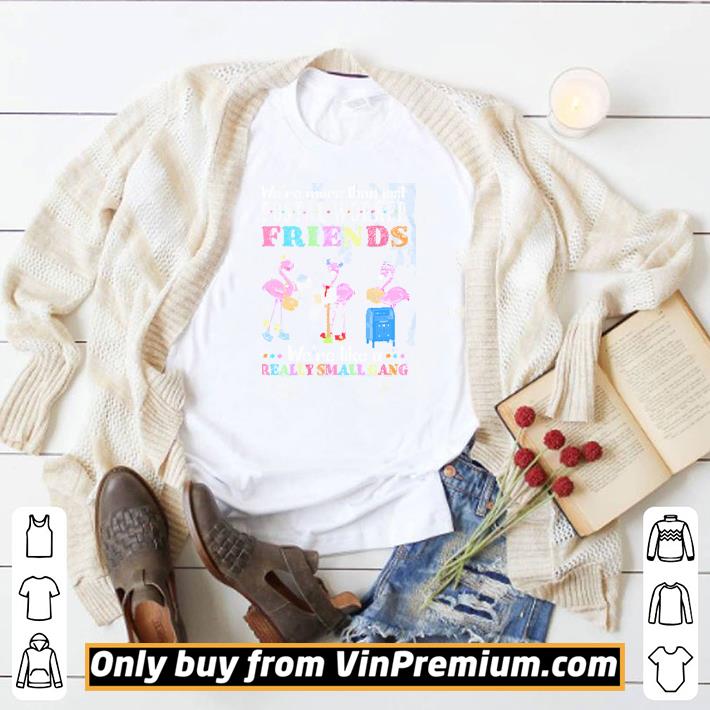 Pretty Flamingo We're More Than Just Postal Worker Friends We're Like A Really Small Gang shirt