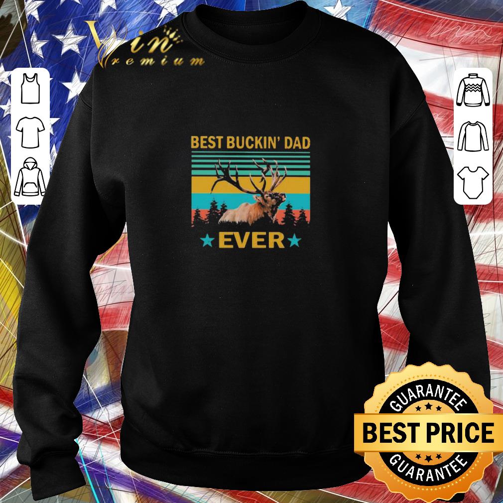 Pretty Deer Best buckin’ dad ever vintage father day shirt