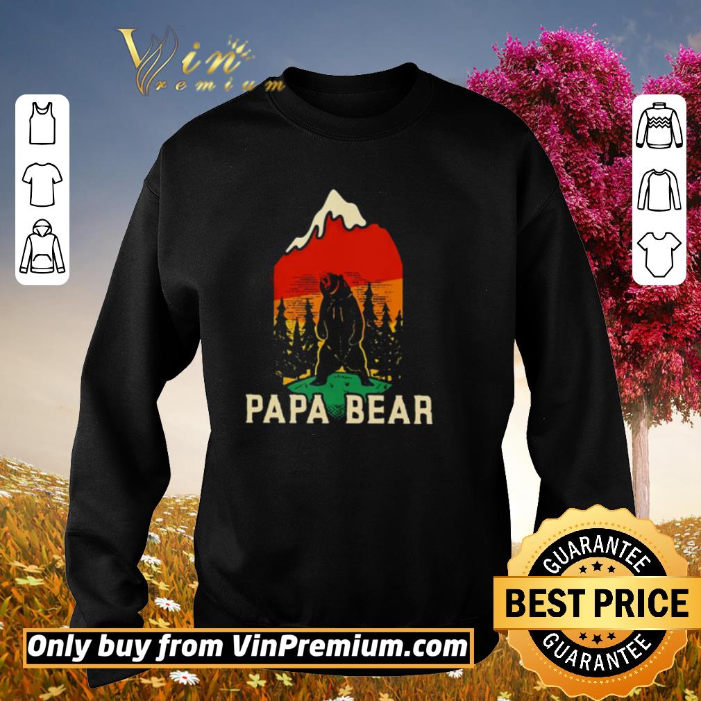Awesome Papa bear mountain vintage shirt