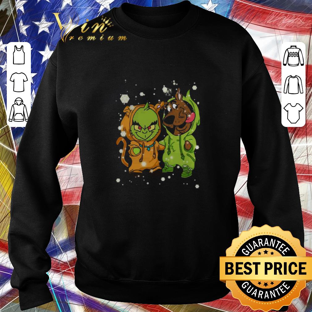 Awesome Baby Grinch and Scooby Doo switch outfit snow shirt