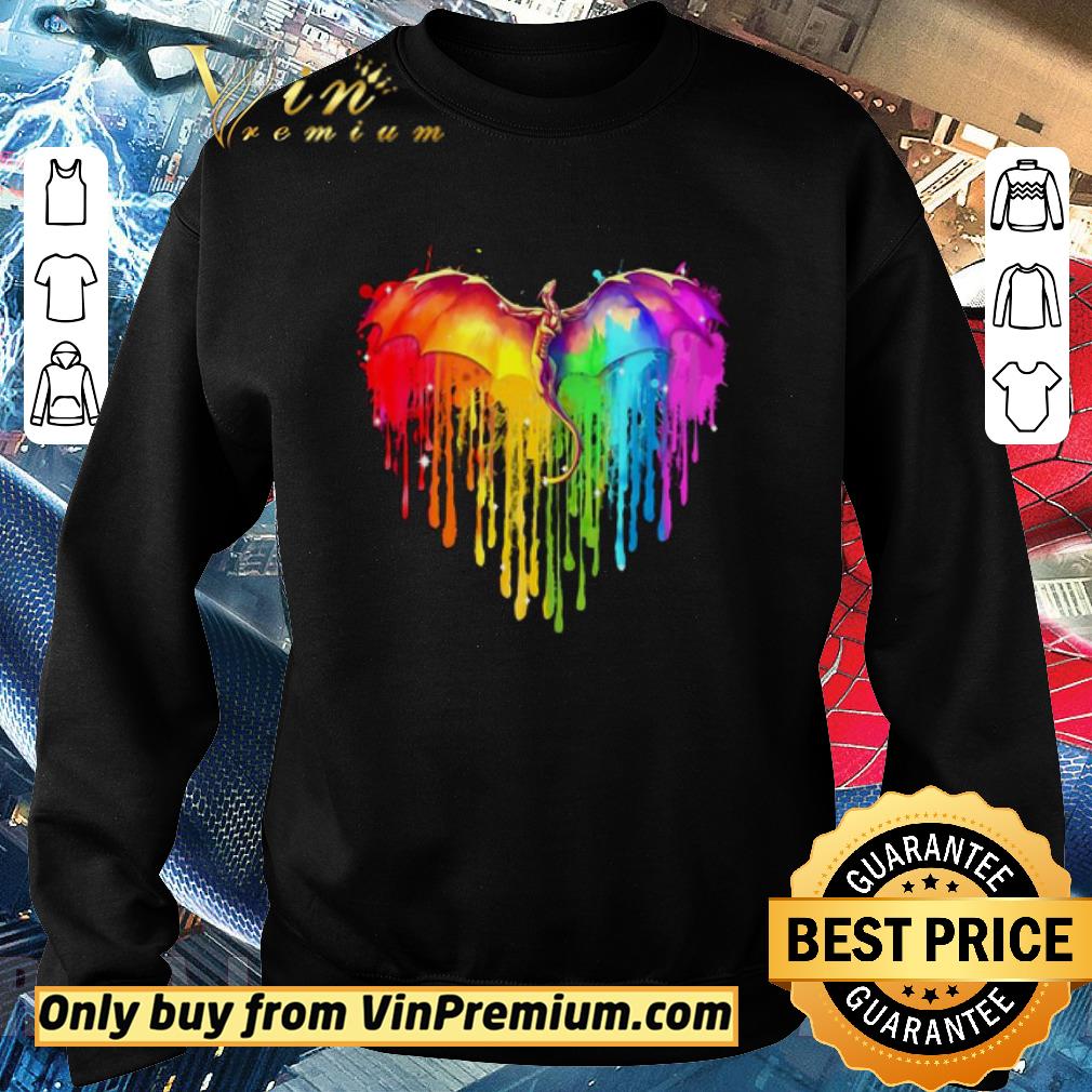 Pretty Dragon LGBT Heart shirt