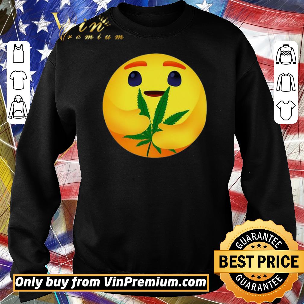 Awesome Facebook care emoji hug weed shirt