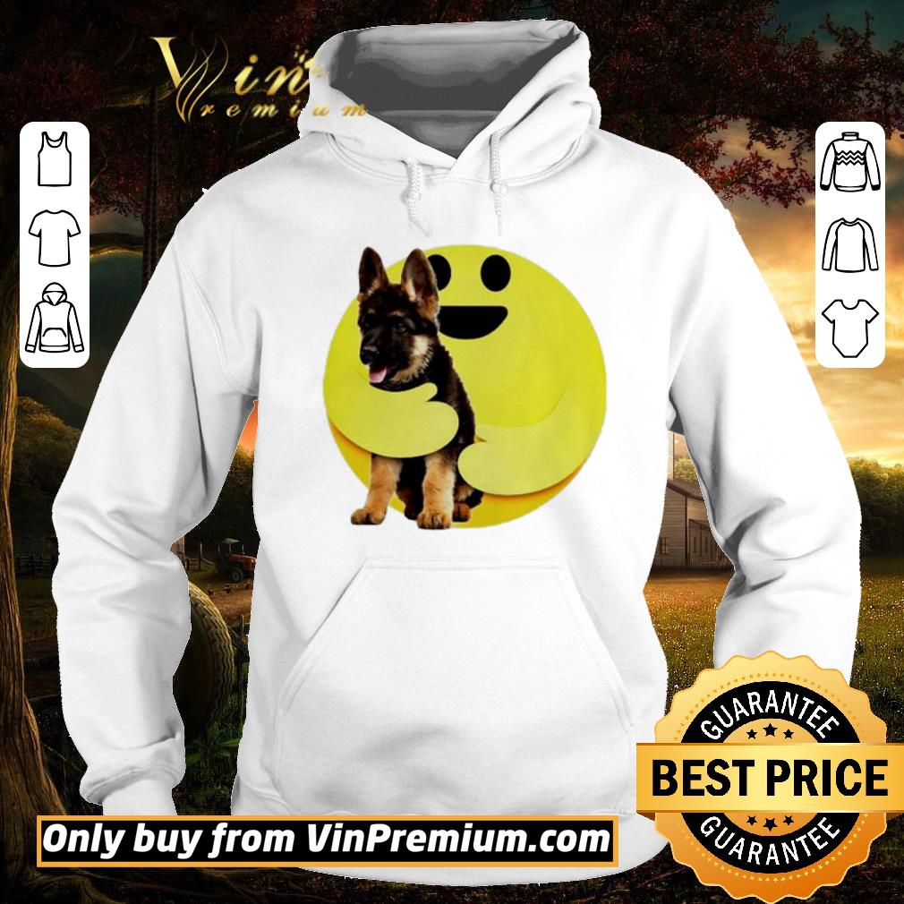 Awesome Facebook care emoji hugging German Shepherd shirt