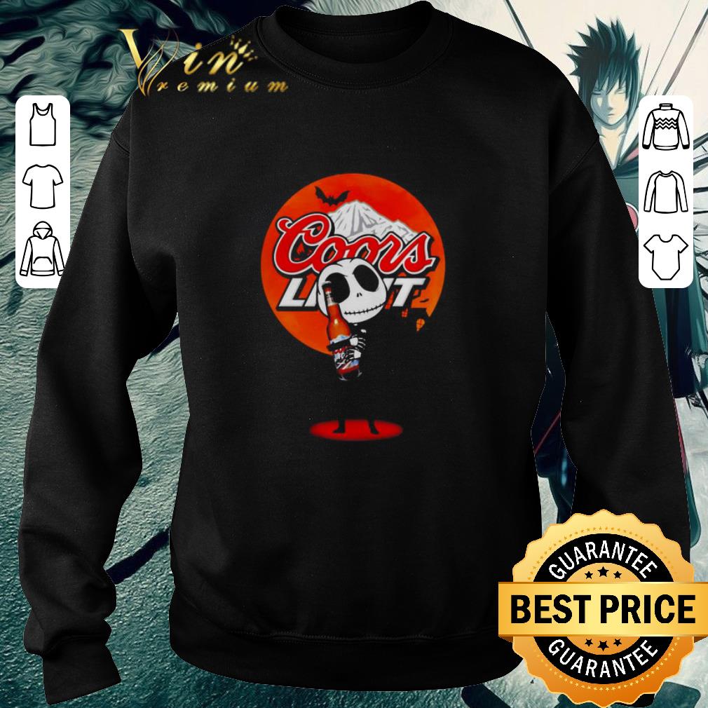 Official Jack Skellington hold Coors Light beer sunset shirt 6 Official Jack Skellington hold Coors Light beer sunset shirt