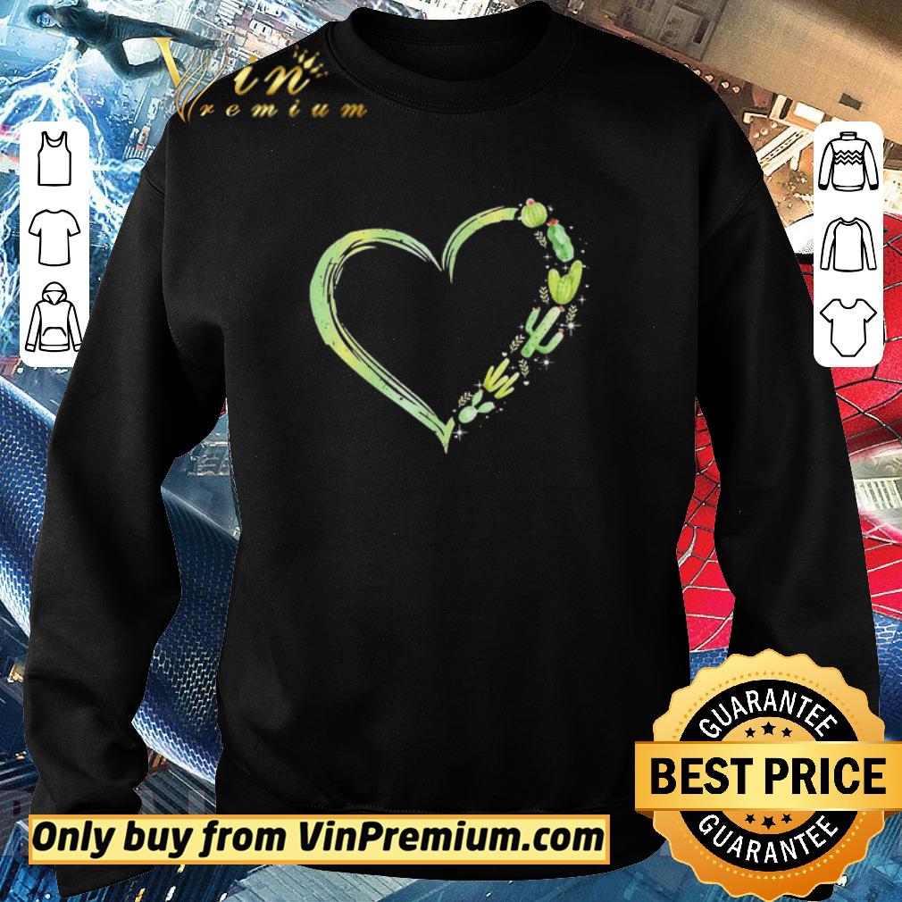 Awesome I love Cactus heart shirt