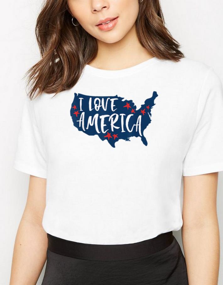 Pretty I Love America 4th of July Flag Labor Memorial Day Men Women ...