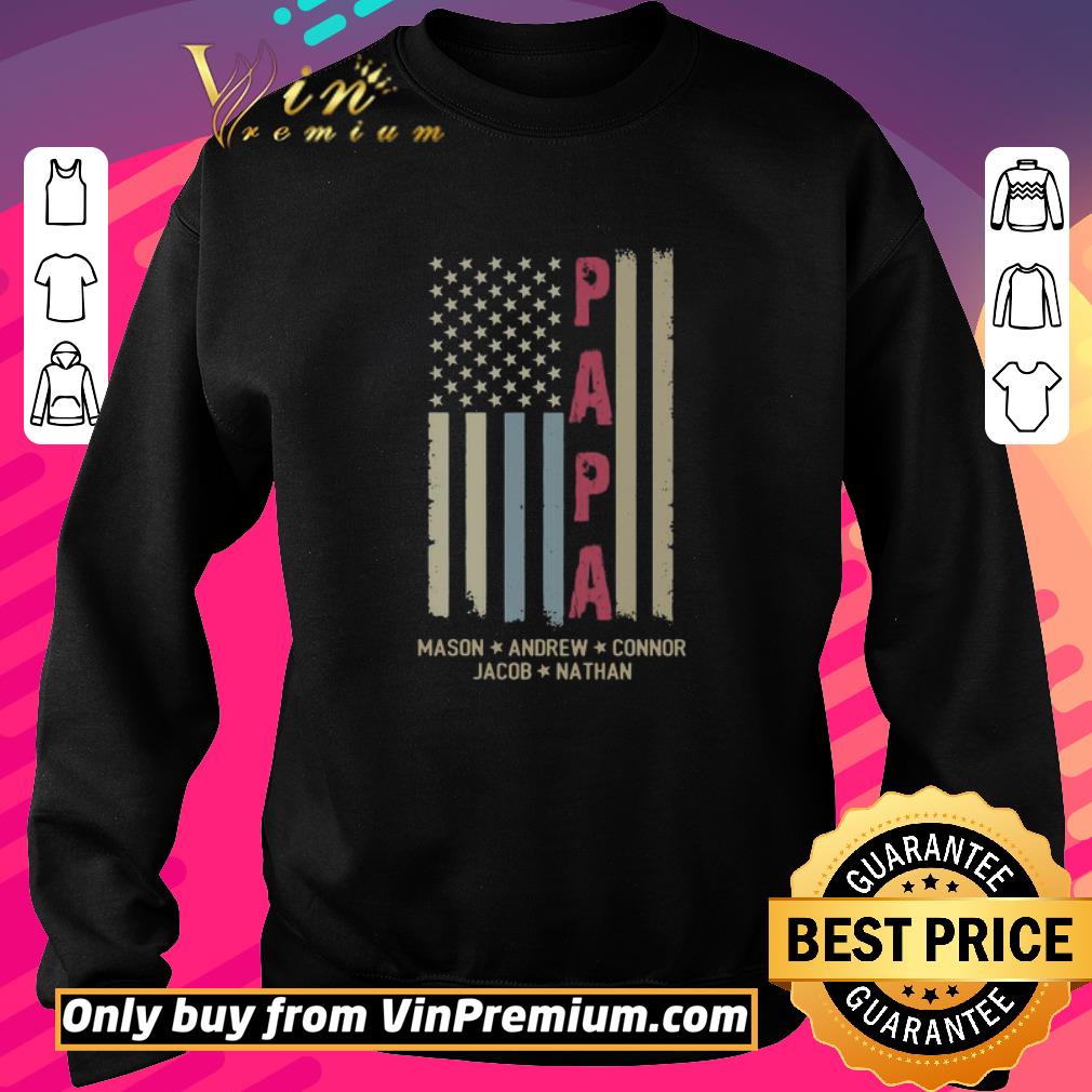 Hot Papa Mason Andrew Connor Jacob Nathan USA flag shirt