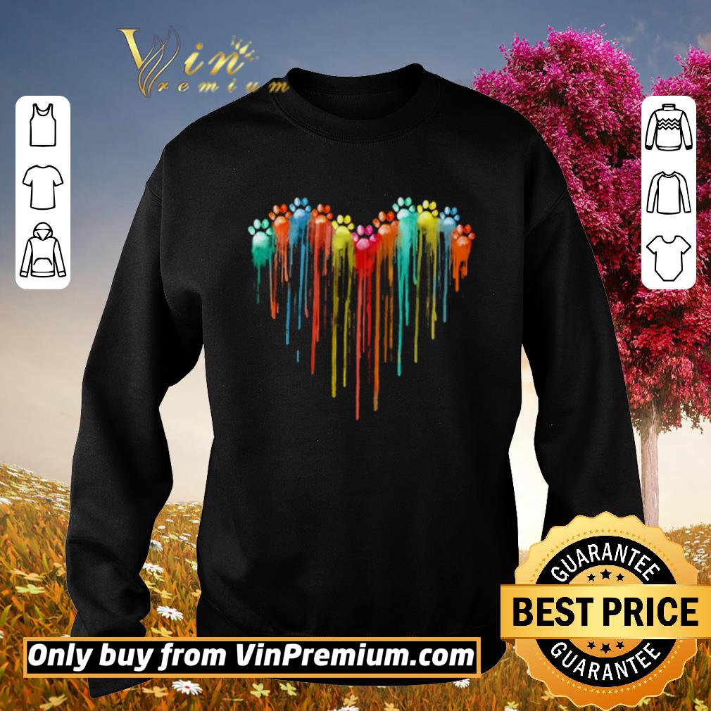 Pretty Dog paw watercolor shirt
