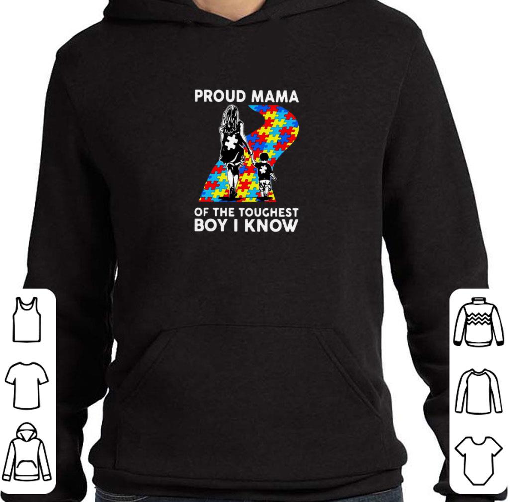 Official Autism proud mama of the toughest boy i know mother day shirt