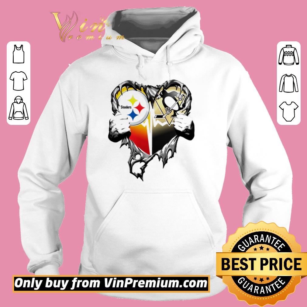 Hot Heart Pittsburgh Steelers and Pittsburgh Penguins shirt