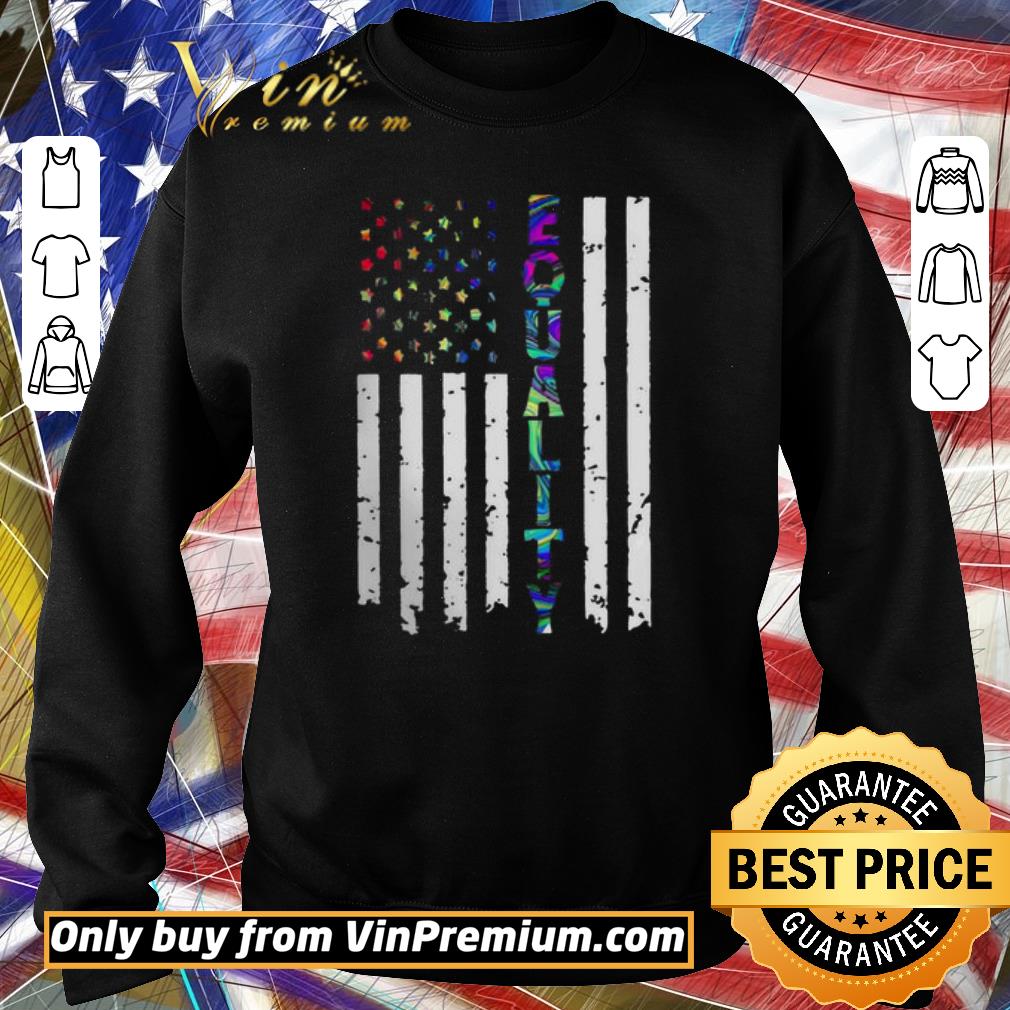 Hot LGBT American flag equality shirt