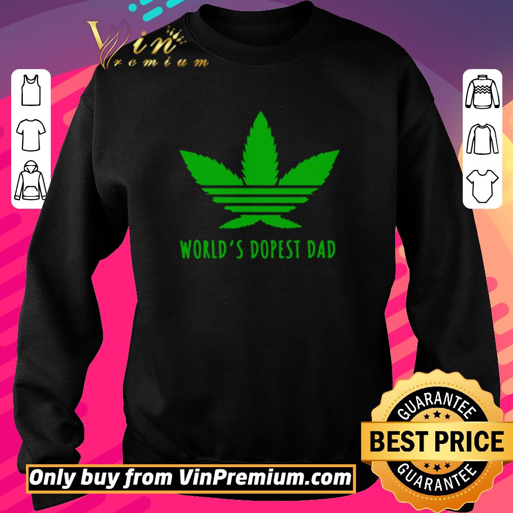 Awesome Adidas Weed Cannabis World’s Best Dad shirt