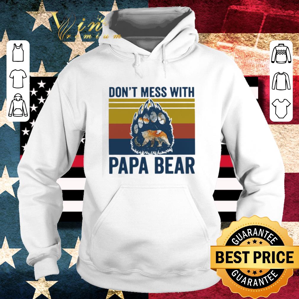 Top Vintage don’t mess with papa bear paw shirt