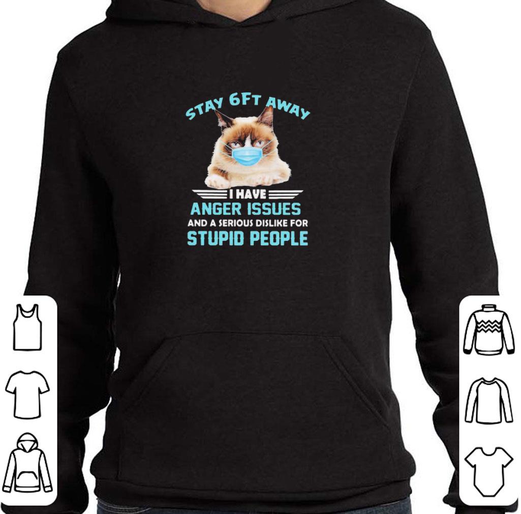 Premium Grumpy Cat mask Stay 6ft away I have anger issues studio people shirt