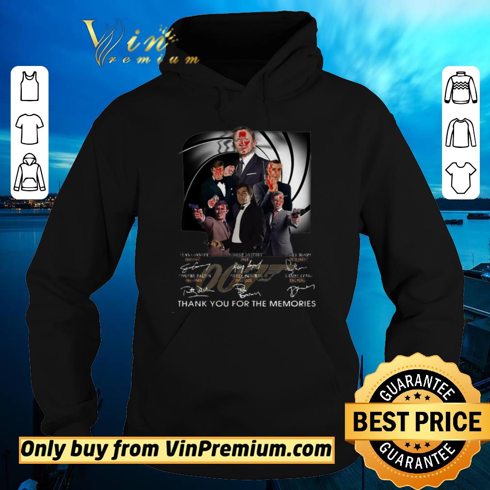 Hot James Bond 007 Movies Thank You For The Memories Signatures shirt