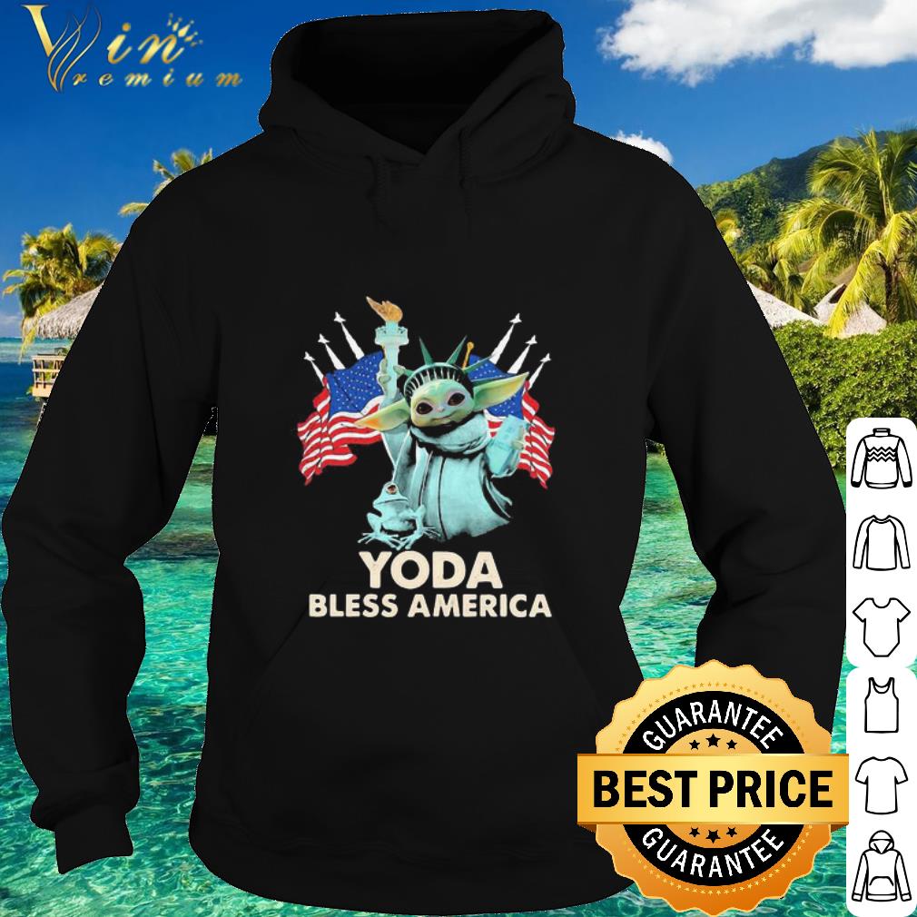 Cool The Statue Of Liberty Yoda Bless America 4th Of July Independence Day shirt