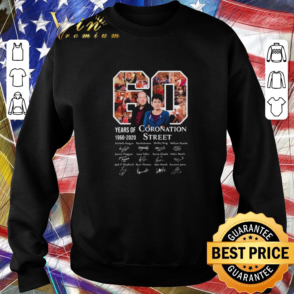 Nice 60 years of 1960 2020 coronation street signatures shirt