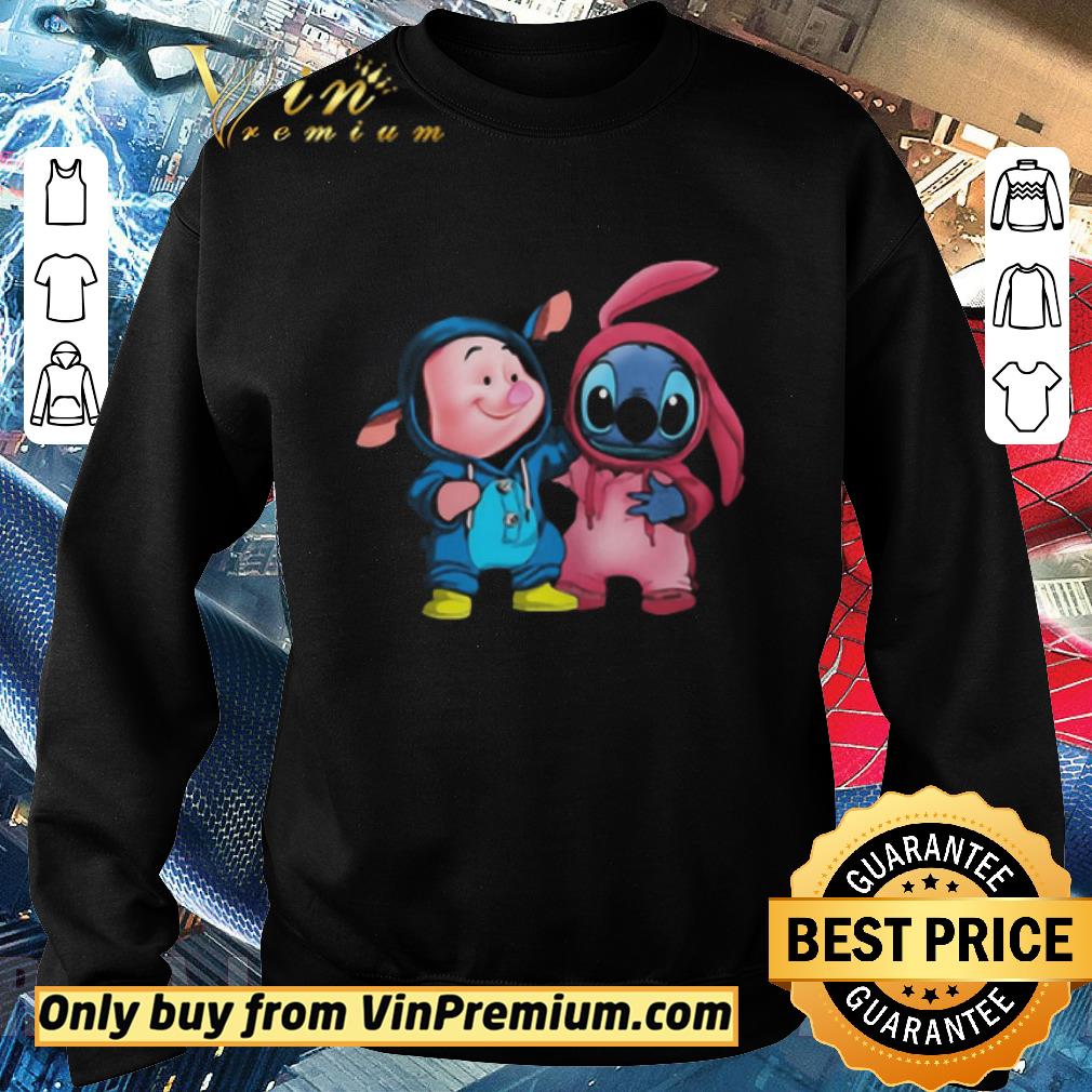 Hot Baby Piglet And Baby Stitch shirt