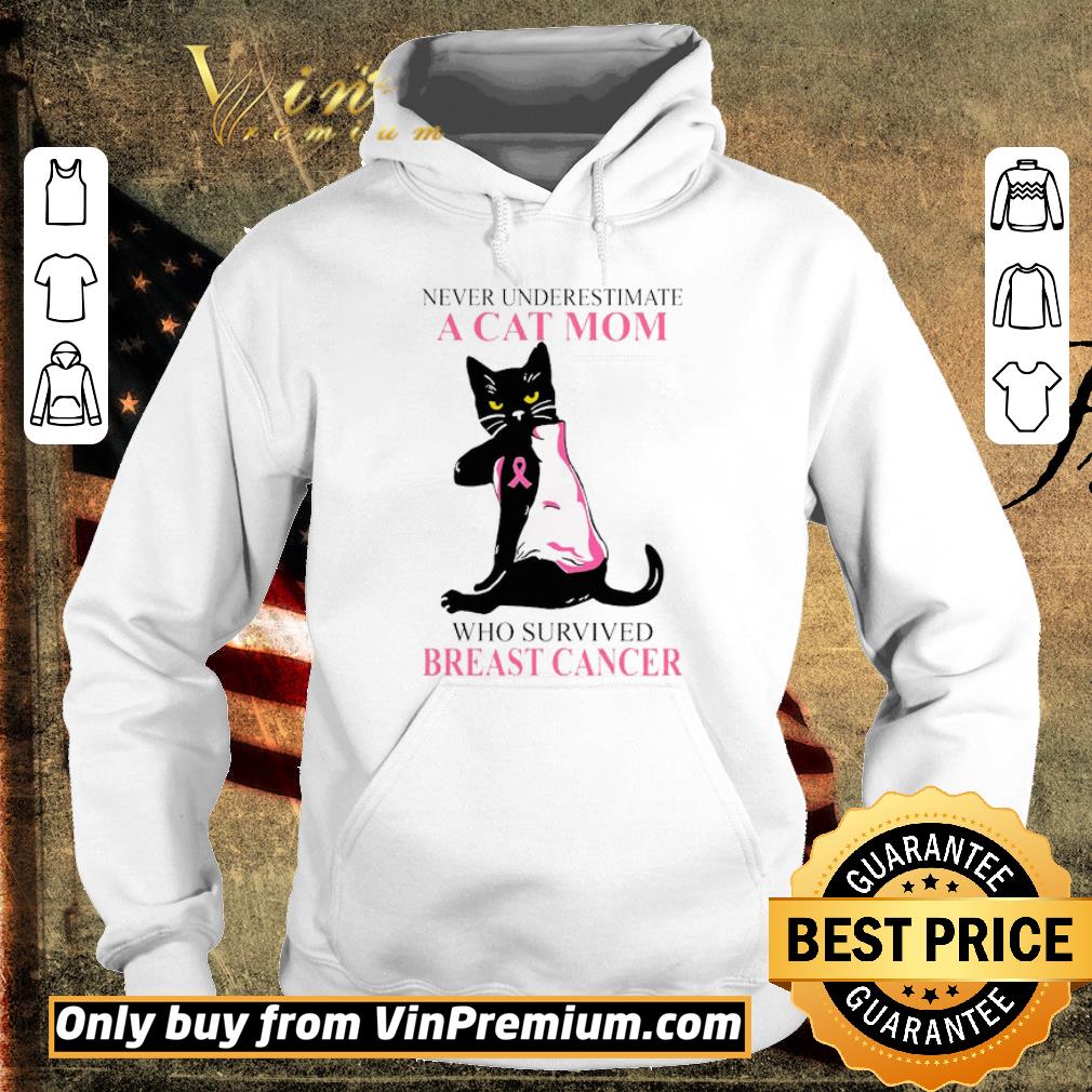 Hot A cat mom who survived Breast Cancer shirt 6 Hot A cat mom who survived Breast Cancer shirt
