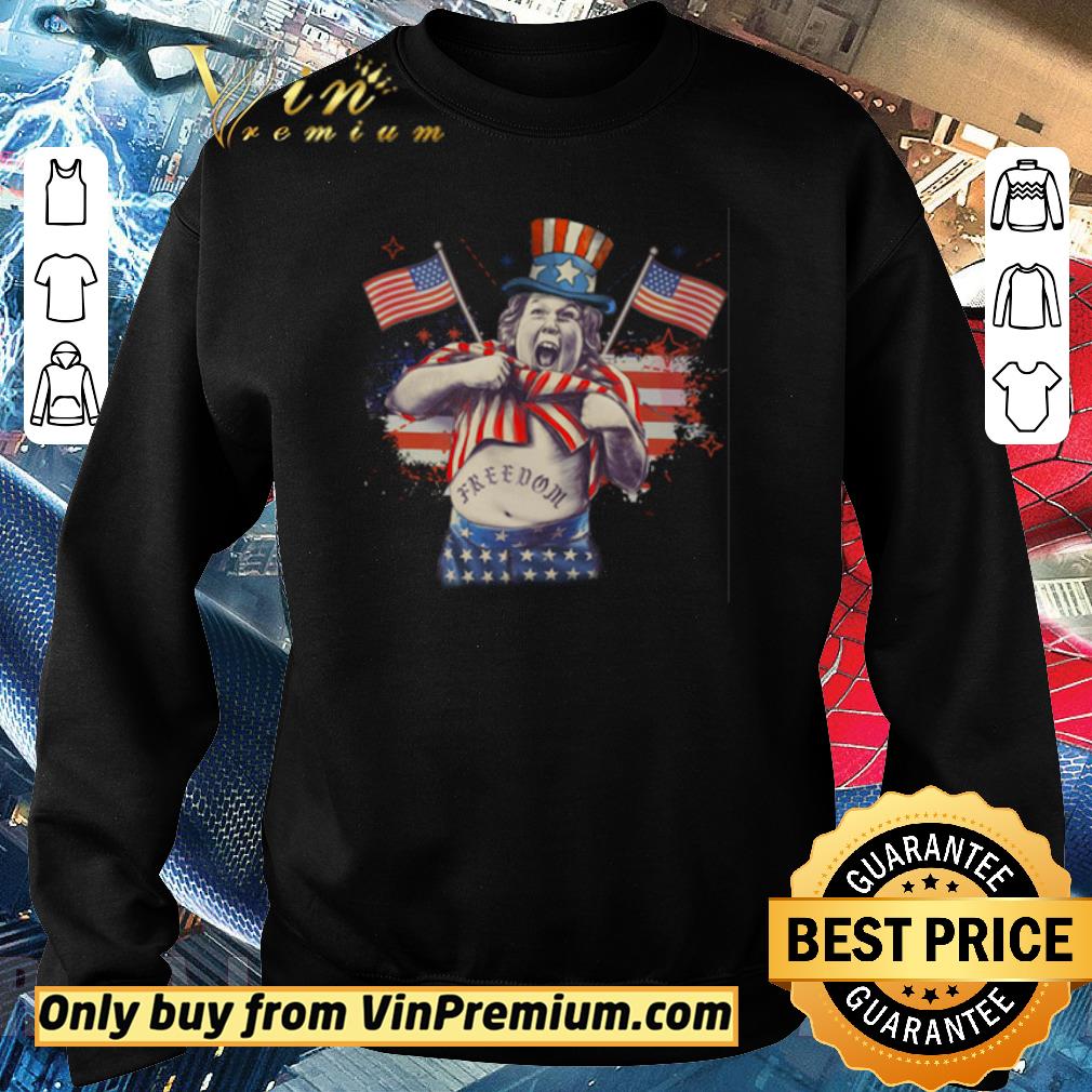 Awesome The Goonies Falcor America Flag Chunk Freedom shirt