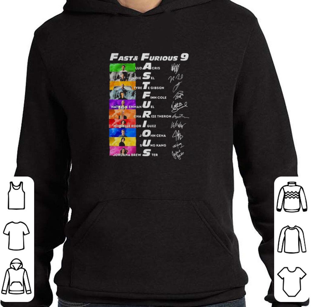 Pretty Fast and Furious 9 all character signatures shirt