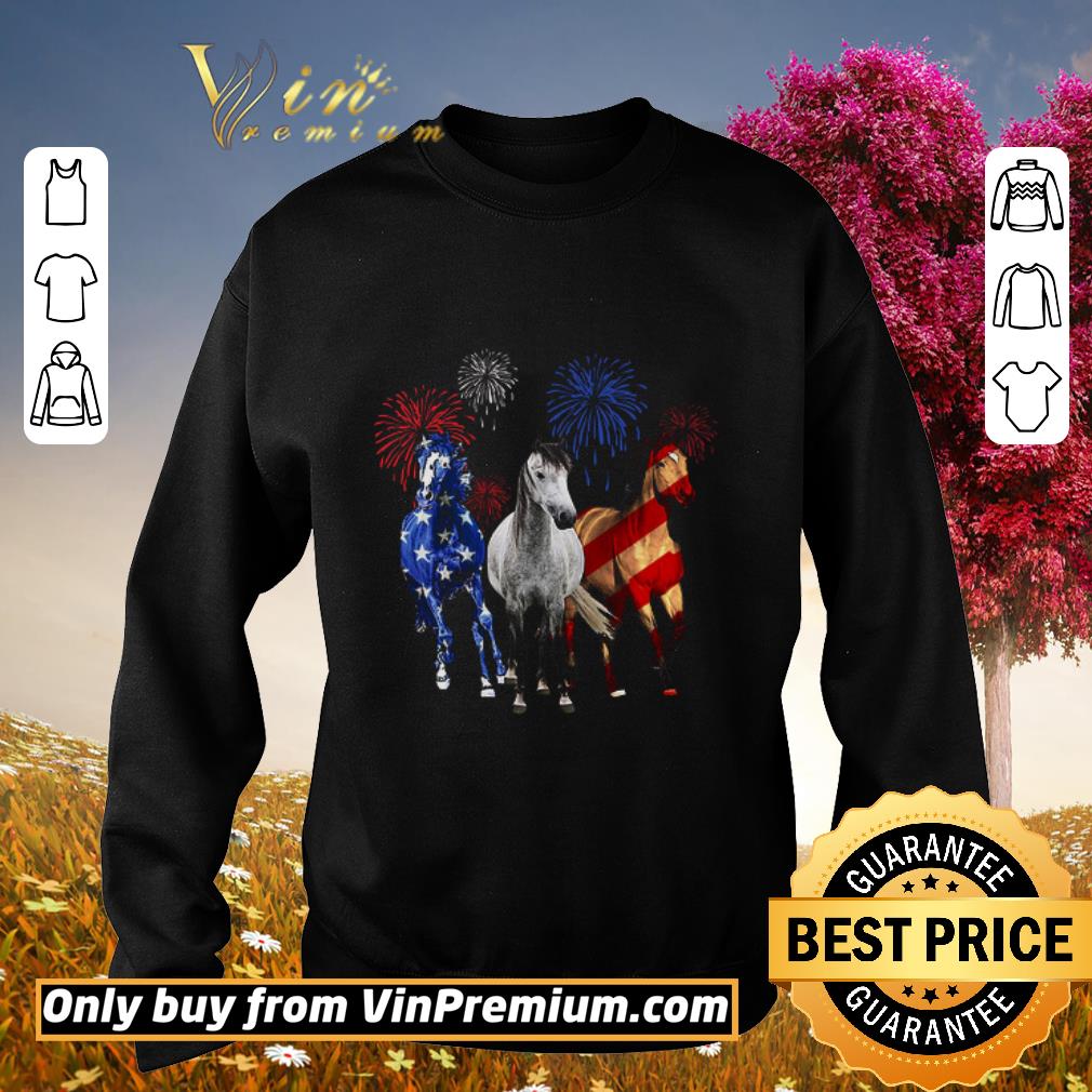 Pretty Three Horse 4th Of July Firework American Flag shirt 6 Pretty Three Horse 4th Of July Firework American Flag shirt