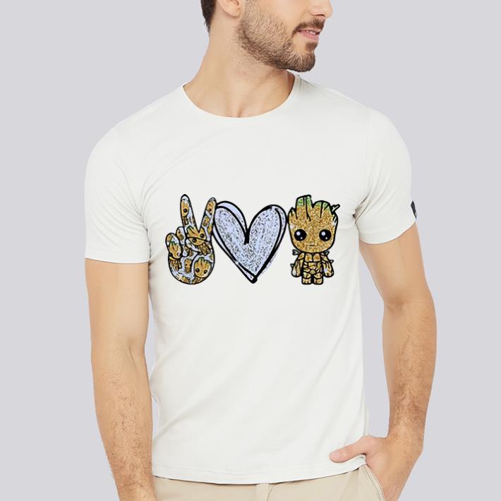 Top Peace Love And Baby Groot shirt 2 Top Peace Love And Baby Groot shirt 2
