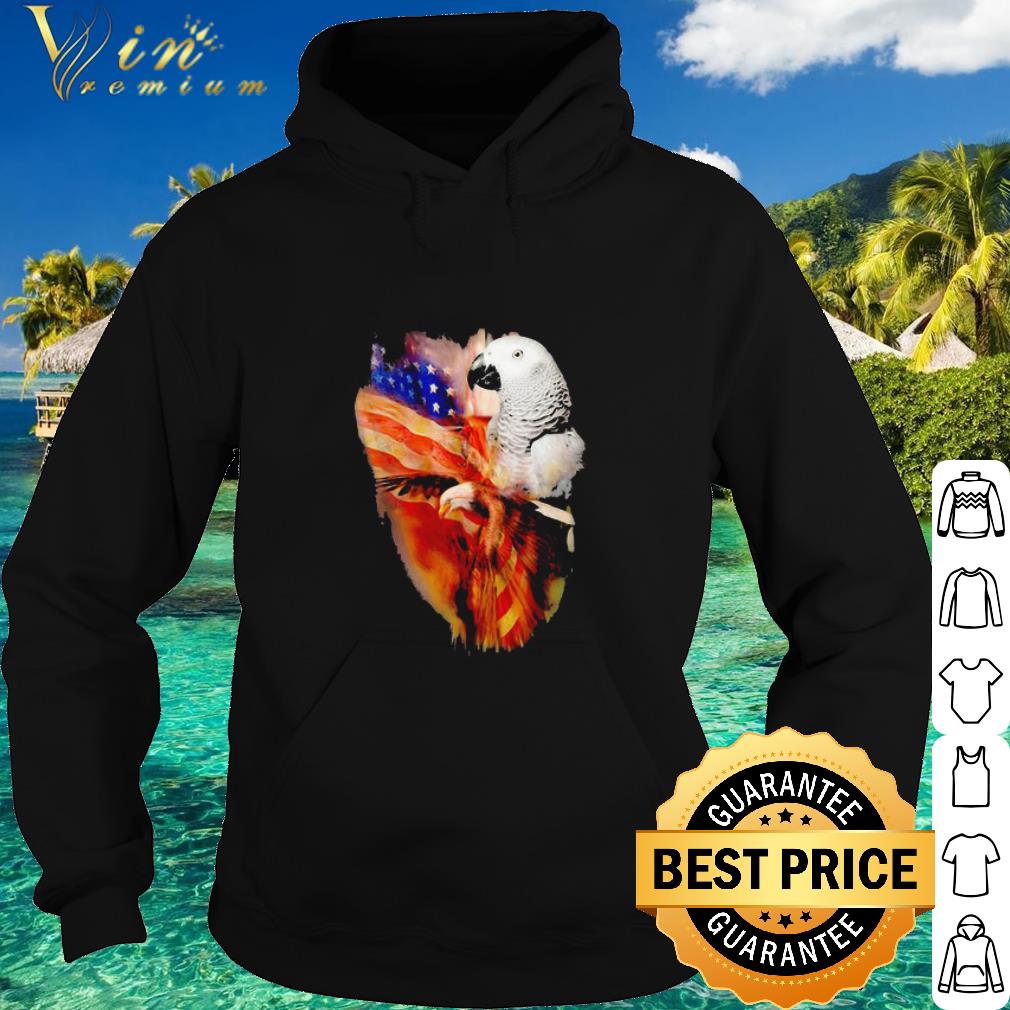 Cool Grey Africa Parrot Eagle America 4th of july independence day shirt